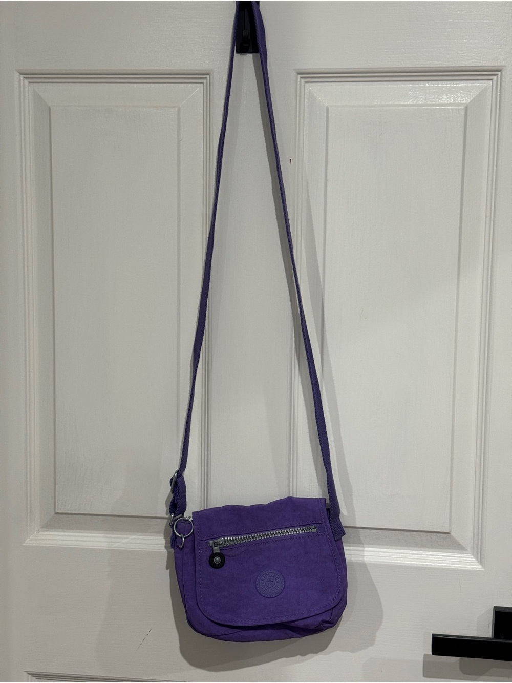 Kipling Purple Crossbody Bag with Front Zip Pocket